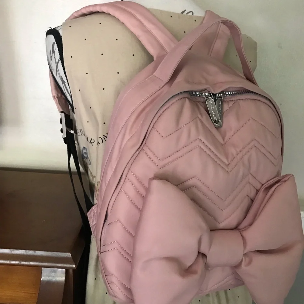 💋Betsy Johnson Pink Bow Backpack‼️FINAL SALE - Picture 3 of 10